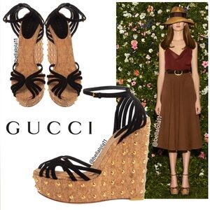 AUTHENTIC GUCCI STUDDED WEDGES